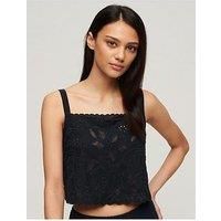 Superdry Women/'s Ibiza Embroidered Tank Top, Dark Navy, 14