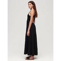 Superdry Smocked Cami Maxi Dress - Black