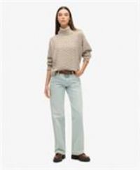 Superdry Womens Mid Rise Wide Leg Jeans Size 24/30