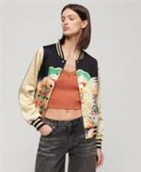 Superdry Womens Suikajan Printed Bomber Jacket Size 10