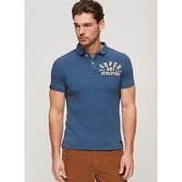 Superdry Men/'s Vintage Athletic Polo t1-Pique (m), Blue Voltage, XL
