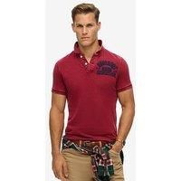Superdry Vintage Athletic Polo Shirt - Dark Red