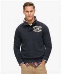 Superdry Mens Vintage Athletic Half Button Jumper Size M