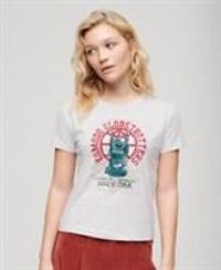 Superdry Womens Superdry Womens X Komodo Globetrotter Fitted T-Shirt Size 12 - 12 Regular