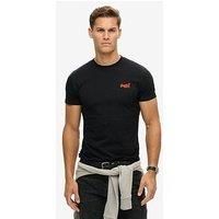 Superdry Superdry Essential Logo Embroidered Short Sleeve T-Shirt - Black