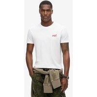 Superdry Male-Adult Essential Logo Emb Tee T-Shirt, Optic/Hazard Orange, XL