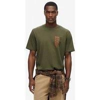 Superdry Utility Sport Logo Printed T-Shirt - Khaki