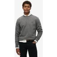 Superdry Essential Logo Crew Neck Sweat Top - Grey