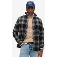 Superdry Men's Wool Miller Overshirt, Blue