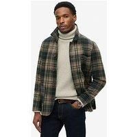 Superdry Men/'s Merchant Textured Shirt Jacket, Plain chequered, S