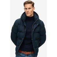 Superdry Everest Men/'s Short Hooded Puffer Jacket, Dark Navy, XXL