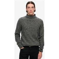 Superdry Mock Neck Knitted Jumper - Black