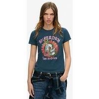 Superdry Tattoo Rhinestone T-Shirt - Black
