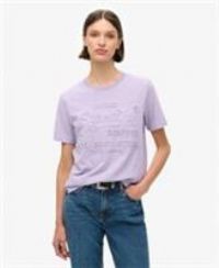 Superdry Womens Embossed Vintage Logo Relaxed T-Shirt Size 8
