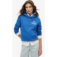 Superdry Cooper Tonal Logo Hoody - Blue