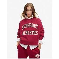 Superdry Athletic Appliqu Sweatshirt S Bordeaux Red