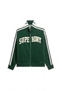 Superdry Women/'s Casual Athletic Essentials Appliqué Training Top, Enamel Green, 16