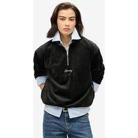 Superdry Country Club Velour Hoody - Black