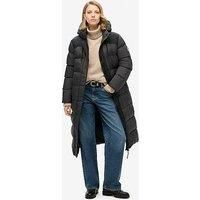Superdry Ripstop Hooded Longline Puffer Winter Jacket Women - 16