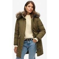 Superdry Everest Faux Fur Jacket S Green