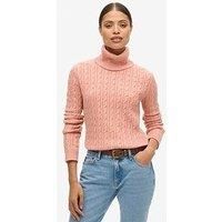 Superdry Womens Fitted Cable Roll Neck Jumper