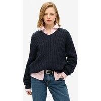 Superdry Cable V Neck Sweater S-M