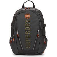 Superdry Women/'s Tarp Backpack with Embroidery, Black/khaki green, standard size, Rucksack