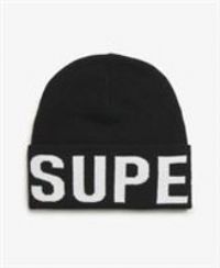 Superdry Womens Branded Knitted Beanie Hat Size 1Size
