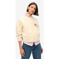 Superdry Suika Embroidered Sweatshirt - White