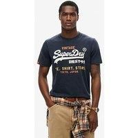 Superdry Men's Vintage Logo Cali Relaxed T-Shirt, Blue