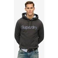 Superdry Core Logo City Backhit Hoodie-Dark Grey