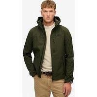 Superdry Men/'s Softshell Trekker Hooded Jacket, Surplus Goods Olive Green, S