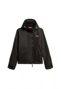 Superdry Unisex Hooded Mtn Windbreaker Jacket Sweatshirt, black, 14