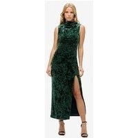 Superdry Velvet Bodycon Midi Dress - Green