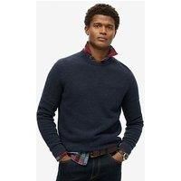 Superdry Textured Crew Knitted Jumper - Blue