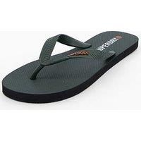 Superdry Men/'s Core Essential Flip Flop Sandal, Army Khaki, 11.5 UK