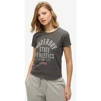 Superdry Ath Graphic Fitted Short Sleeve T-Shirt 2XS Grey