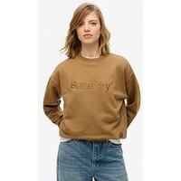 Superdry Emb Core Logo Loose Sweatshirt 2XS Brown