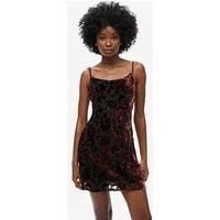 Superdry Devore Cowl Mini Slip Dress - Red