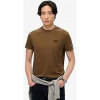 Superdry Vintage Logo Embroidered Tee - Bronzed Brown Grit