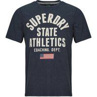 Superdry  ATHLETIC ESSENTIAL  men's T shirt in Marine