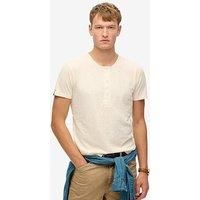 Superdry Merchant Short Sleeve Grandad Jersey T-Shirt - Cream