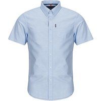 Superdry  CHEMISE OXFORD  men's Short sleeved Shirt in Blue
