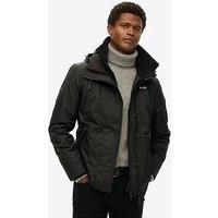 Superdry Men's Hooded Mountain Windbreaker Jacket, Black