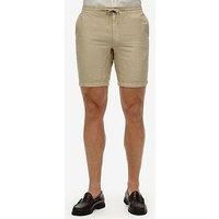 Superdry Men's Merchant Linen Shorts, Beige