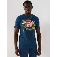 Superdry Vl Tokyo Relaxed T-Shirt -Blue