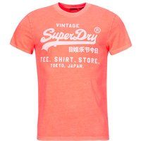 Superdry  LOGO NEON  men's T shirt in Orange