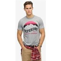 Superdry  GREAT OUTDOORS RELAXED  men's T shirt in Grey