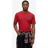 Superdry Men/'s B Movie Graphic Loose Fit T-Shirt, Winery Red, L
