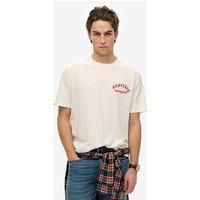 Superdry Mens Neo Trad Tattoo Loose T-Shirt (UK, Alpha, XXL, Regular, Regular, Bone White)